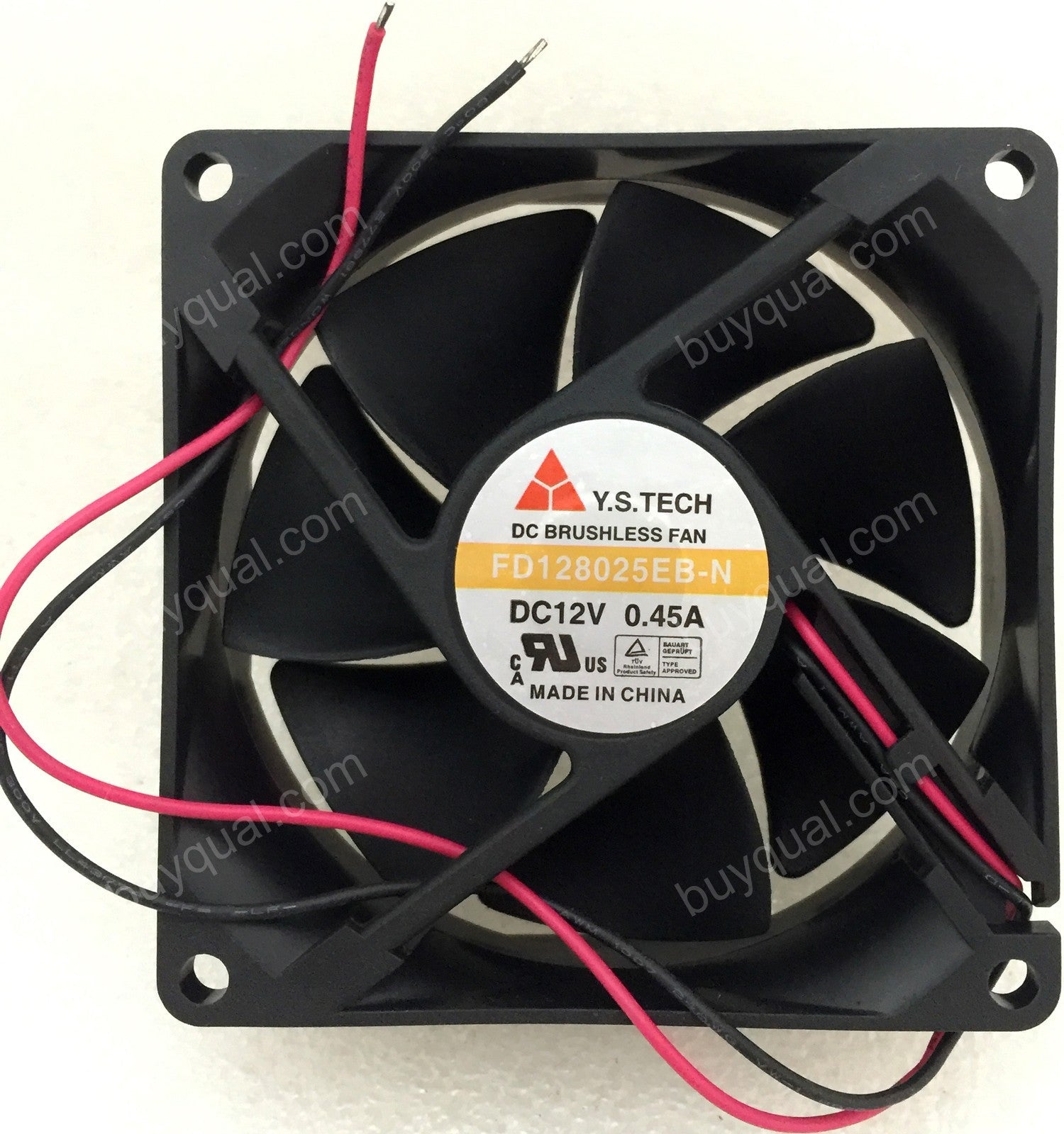 Y.S.TECH FD128025EB-N 12V 0.45A 2wires cooling fan