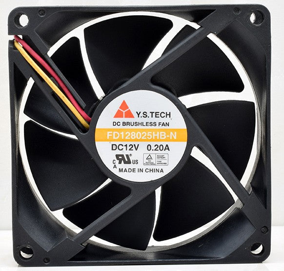 Y.S.TECH FD128025HB-N 12V 0.2A 2wires Cooling Fan