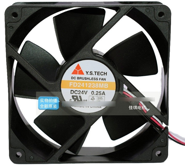 Y.S.TECH FD241238MB 24V 0.25A 3wires Cooling Fan
