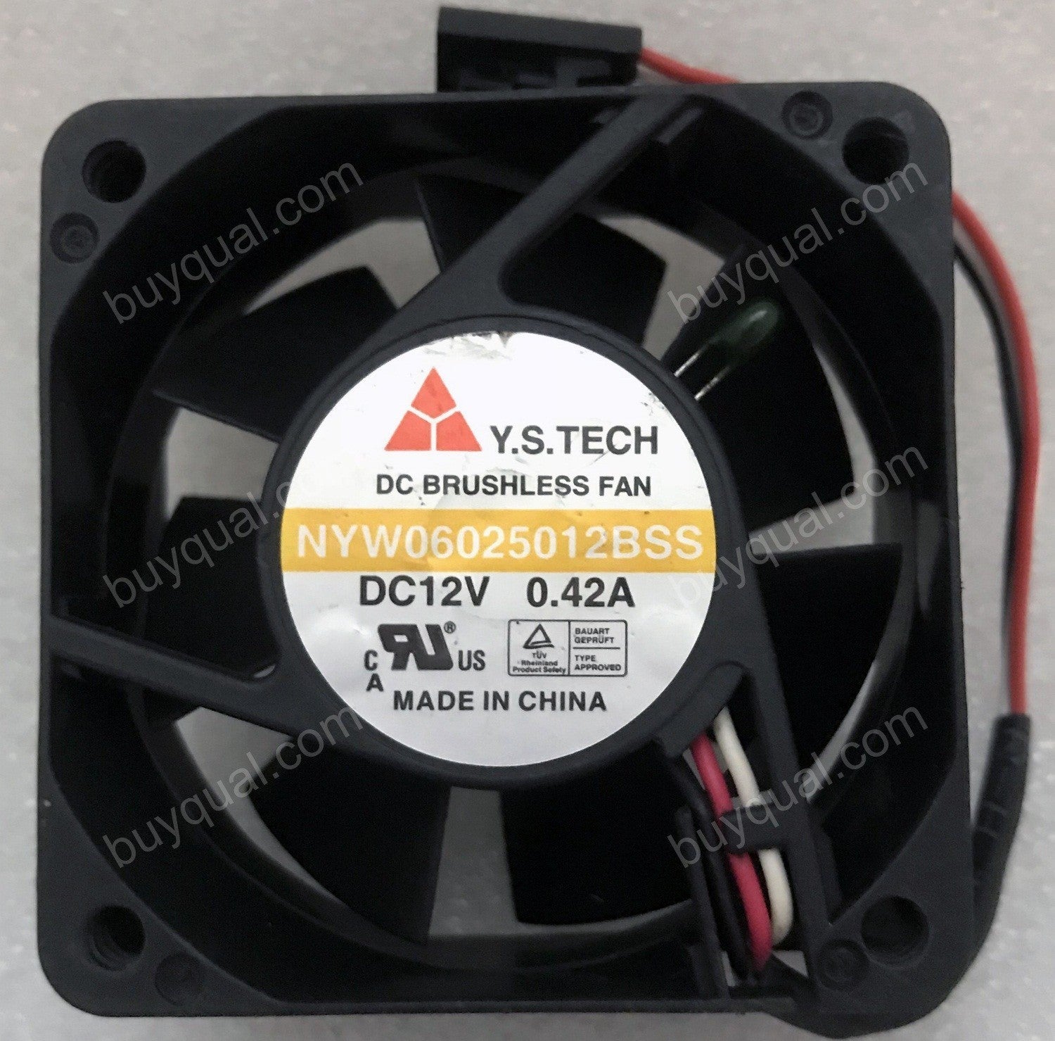 Y.S.TECH NYW06025012BSS 12V 0.42A 3wires Cooling Fan - Used