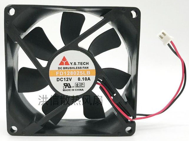 Y.T TECH FD128025LB 12V 0.10A 2wires Cooling Fan